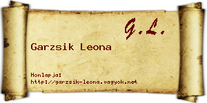 Garzsik Leona névjegykártya